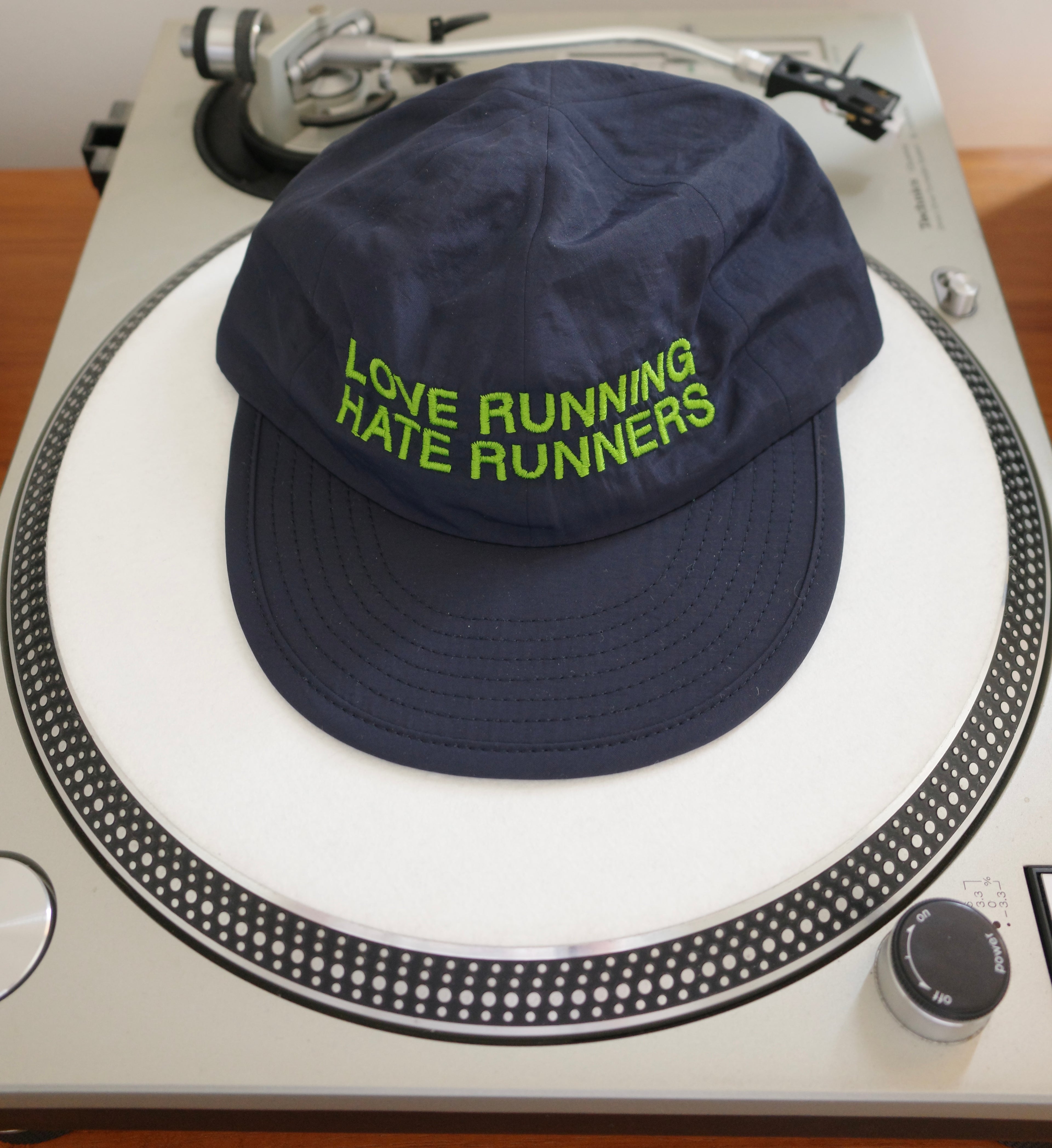 LOVE HATE NAVY LIME CAP