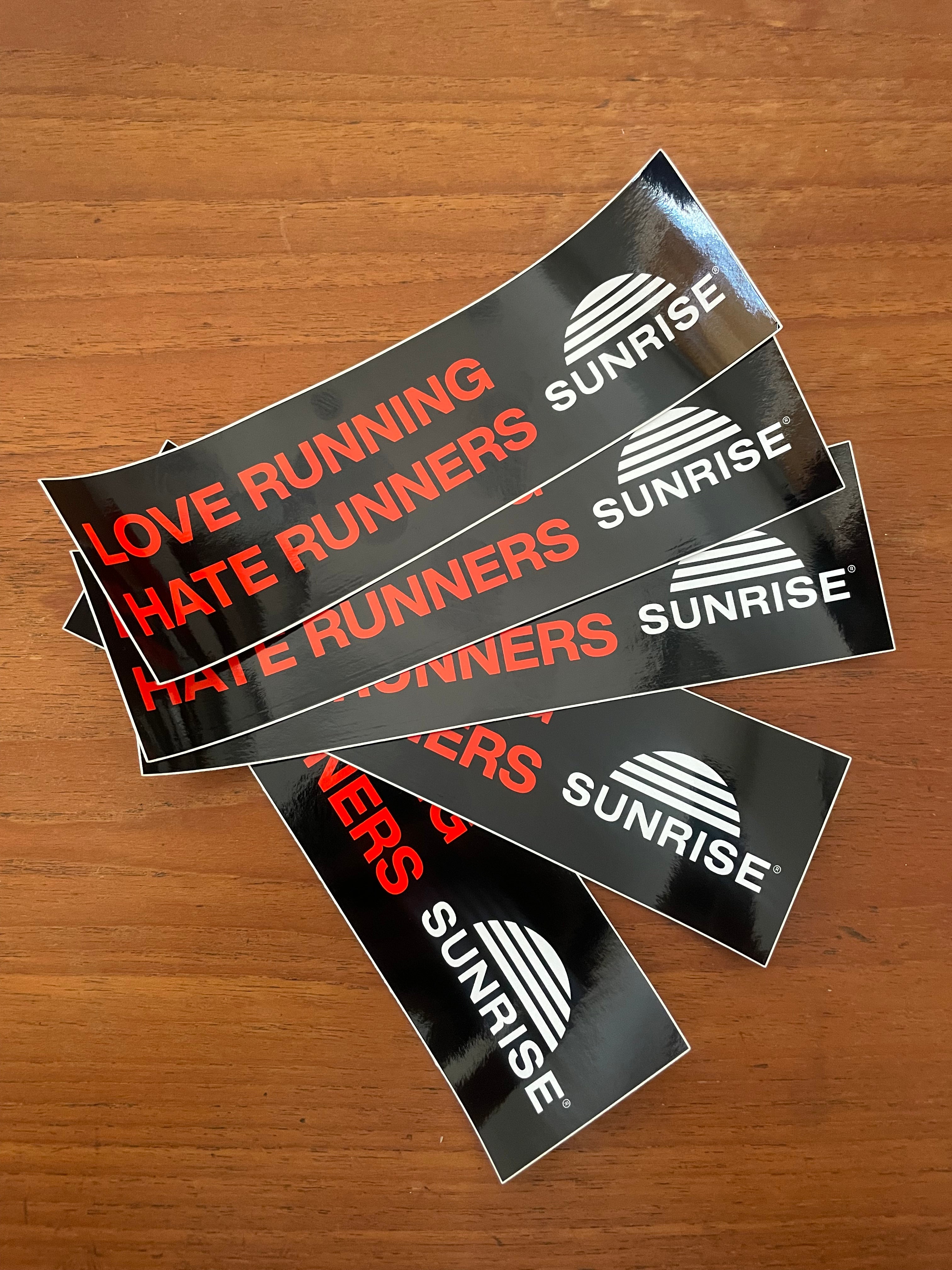 LOVE HATE BUMPER STICKERS x 5